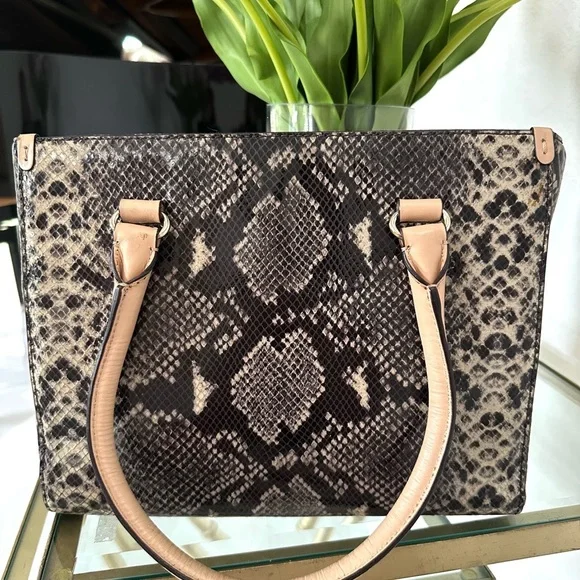 Kate Spade Beige and Black Snake Pattern Tote - Picture 3 of 7